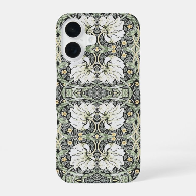 William Morris Pimpernel Intricate Floral Pattern  iPhone Case (Back)