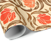 Pimpernel William Morris -Dark Brown Wrapping Paper