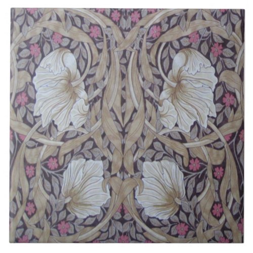William Morris Pimpernel Matching Repeat Design Ceramic Tile