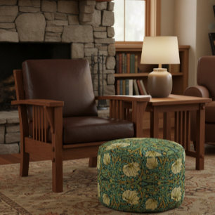 William Morris Pimpernel Mission Style Pouf