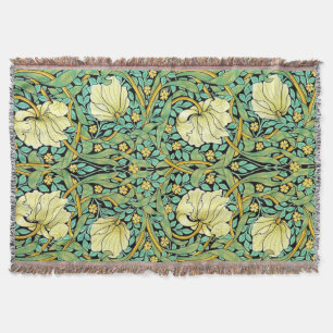 William Morris Pimpernel Mission Style Throw Blanket