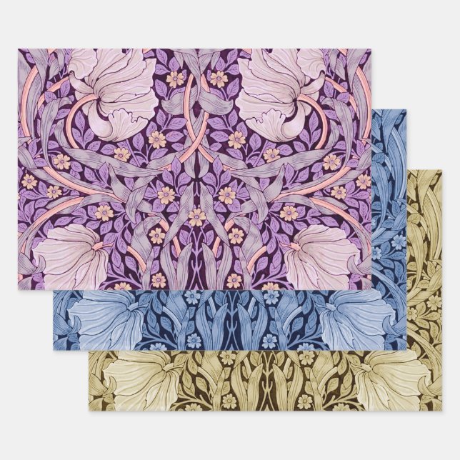 William Morris, Pimpernel Monotone Wrapping Paper Sheets (Set)