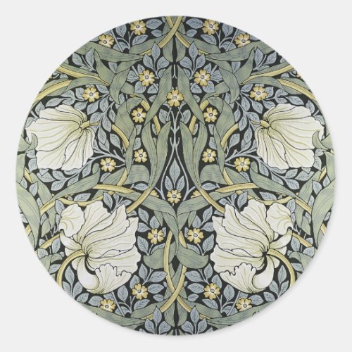 William Morris _ Pimpernel  Pattern Design Classic Round Sticker