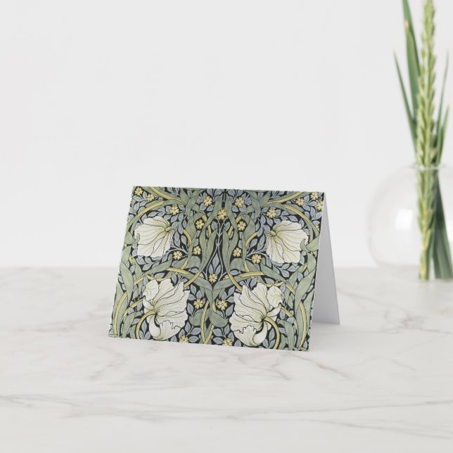 William Morris - Pimpernel  Pattern Design Letterpress Thank You Card (Front)