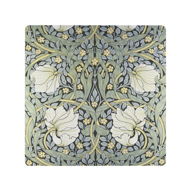 William Morris - Pimpernel  Pattern Design Metal Print (Front)