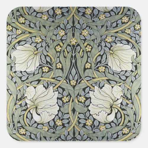 William Morris _ Pimpernel  Pattern Design Square Sticker