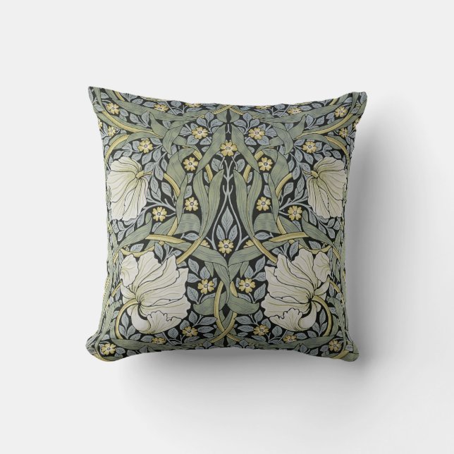 William Morris - Pimpernel  Pattern Design Throw Pillow (Front)