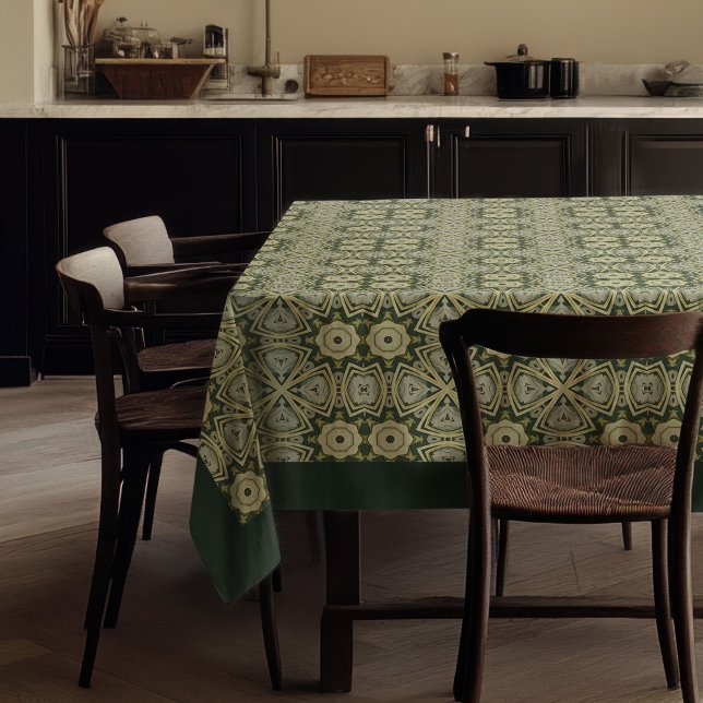 William Morris Pimpernel Pattern Green Gold Tablecloth (William Morris Pimpernel Pattern Green Gold Tablecloth)