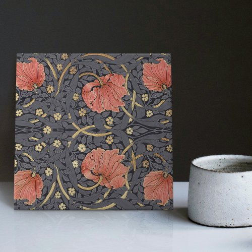 William Morris Pimpernel Seamless Pattern Ceramic Tile