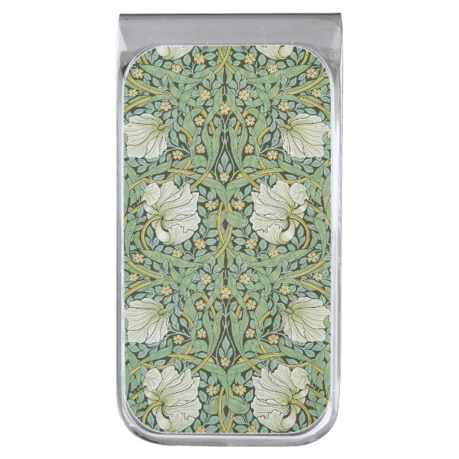 William Morris - Pimpernel Silver Finish Money Clip (Front Vertical)