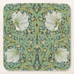 William Morris - Pimpernel Square Paper Coaster<br><div class="desc">Pimpernel - William Morris,  Repeating design for textiles,  1876</div>