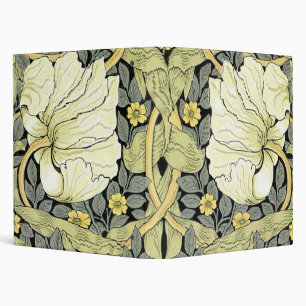 William Morris Pimpernel Tulips Botanical Art 3 Ring Binder
