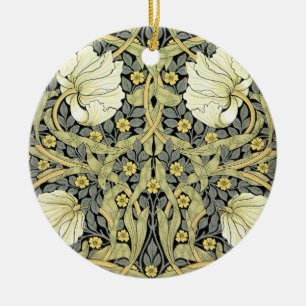 William Morris Pimpernel Tulips Botanical Art Ceramic Ornament