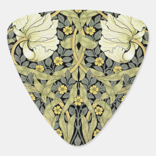 William Morris Pimpernel Tulips Botanical Art Guitar Pick