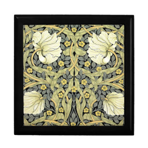 William Morris Pimpernel Tulips Botanical Art Jewelry Box