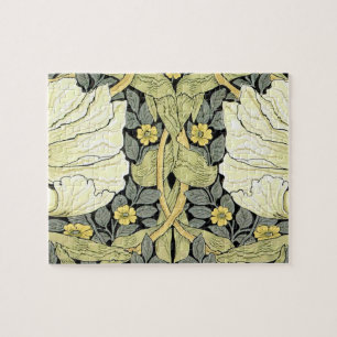 William Morris Pimpernel Tulips Botanical Art Jigsaw Puzzle