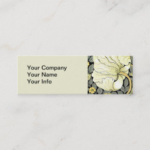 William Morris Pimpernel Tulips Botanical Art Mini Business Card