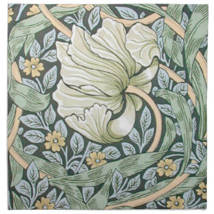 William Morris Pimpernel Tulips Botanical Art Napkin