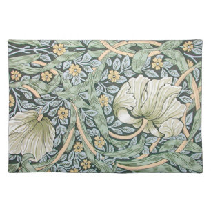 William Morris Pimpernel Tulips Botanical Art Placemat