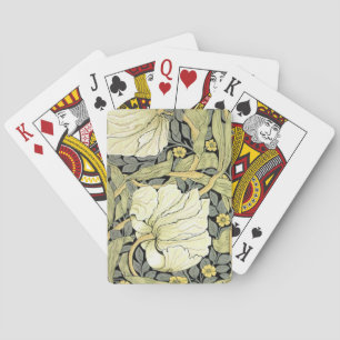William Morris Pimpernel Tulips Botanical Art Poker Cards