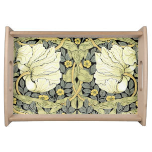 William Morris Pimpernel Tulips Botanical Art Serving Tray
