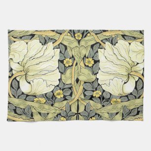 William Morris Pimpernel Tulips Botanical Art Towel