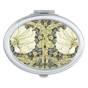 William Morris Pimpernel Tulips Botanical Art Vanity Mirror