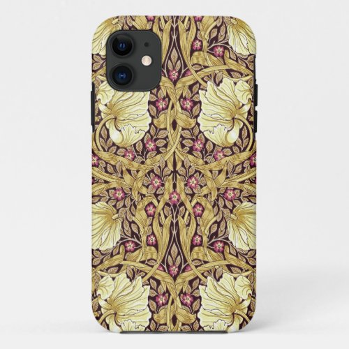 William Morris Pimpernel Vintage Floral Pattern iPhone 11 Case