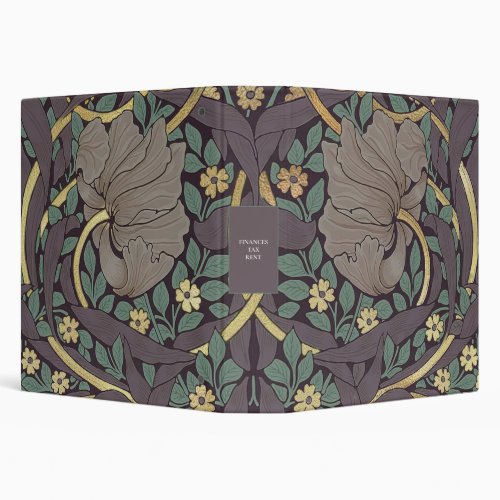 William Morris Pimpernel Vintage Pattern 3 Ring Bi 3 Ring Binder