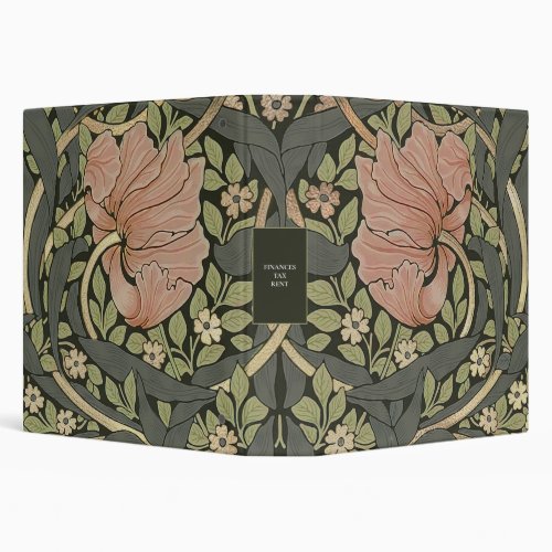 William Morris Pimpernel Vintage Pattern 3 Ring Bi 3 Ring Binder