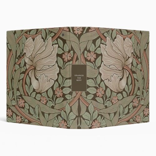 William Morris Pimpernel Vintage Pattern 3 Ring Bi 3 Ring Binder