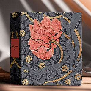 William Morris Pimpernel Vintage Pattern 3 Ring Bi Binder