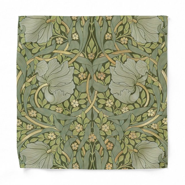 William Morris Pimpernel Vintage Pattern Bandana (Front)