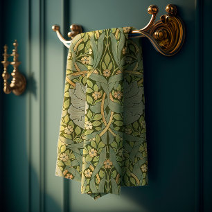 William Morris Pimpernel Vintage Pattern Bath Towel Set