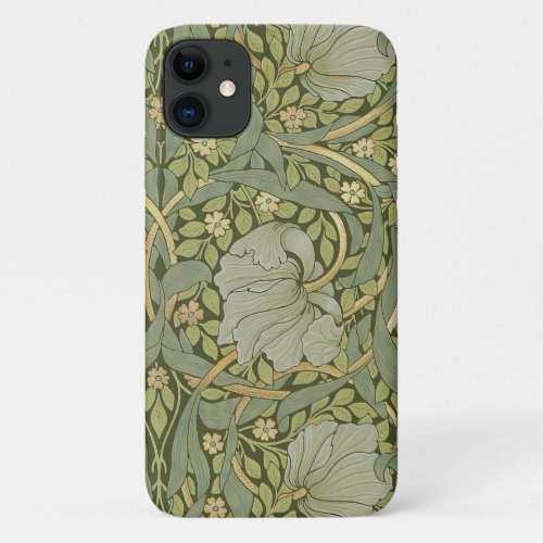 William Morris Pimpernel Vintage Pattern iPhone 11 Case