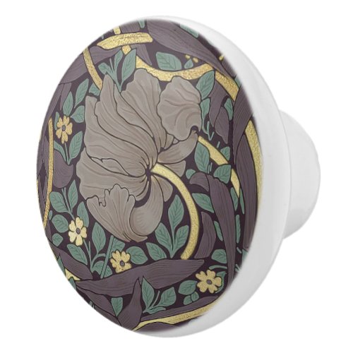 William Morris Pimpernel Vintage Pattern Ceramic K Ceramic Knob