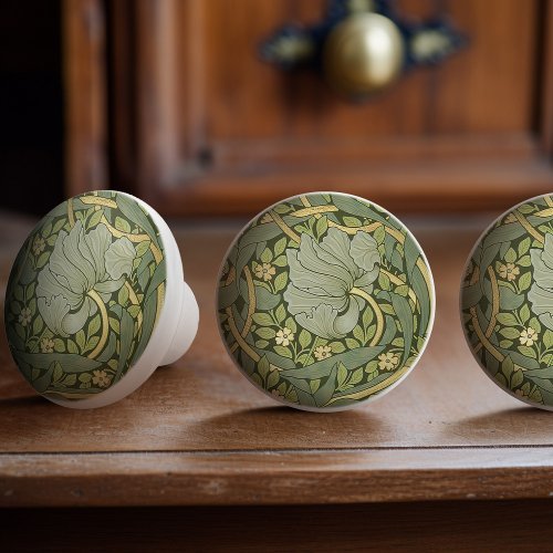 William Morris Pimpernel Vintage Pattern Ceramic Knob