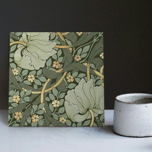 William Morris Pimpernel Vintage Pattern Ceramic T Ceramic Tile