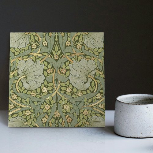 William Morris Pimpernel Vintage Pattern Ceramic T Ceramic Tile