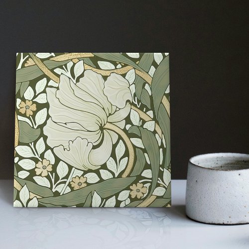 William Morris Pimpernel Vintage Pattern Ceramic T Ceramic Tile