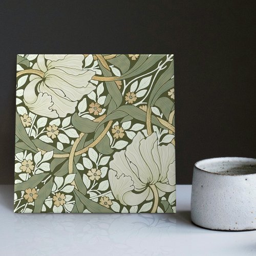 William Morris Pimpernel Vintage Pattern Ceramic T Ceramic Tile