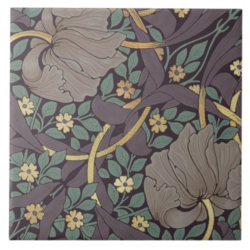 William Morris Pimpernel Vintage Pattern Ceramic T Ceramic Tile