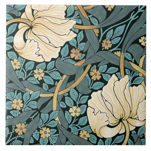 William Morris Pimpernel Vintage Pattern Ceramic T Ceramic Tile