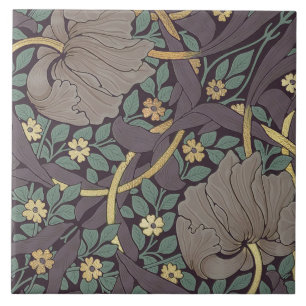William Morris Pimpernel Vintage Pattern Ceramic T Tile