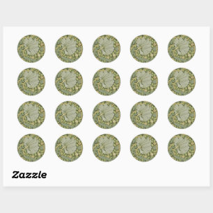 William Morris Pimpernel Vintage Pattern Classic Round Sticker