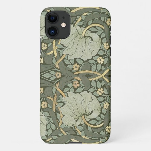 William Morris Pimpernel Vintage Pattern iPhone Ca iPhone 11 Case