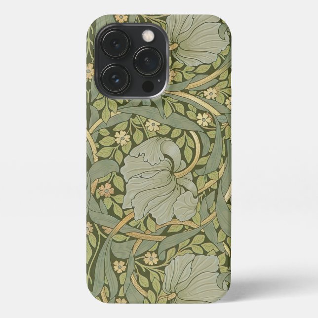William Morris Pimpernel Vintage Pattern iPhone Case (Back)