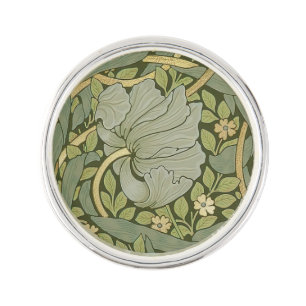 William Morris Pimpernel Vintage Pattern Lapel Pin