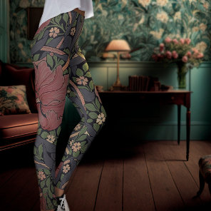 William Morris Pimpernel Vintage Pattern Leggings