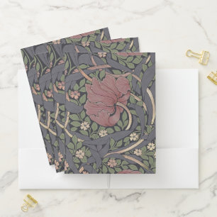 William Morris Pimpernel Vintage Pattern Pocket Fo Folder